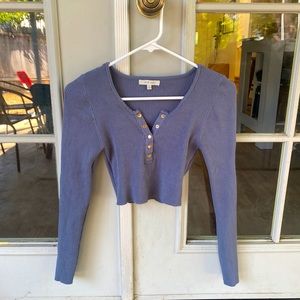 Dark blue cropped long sleeve
